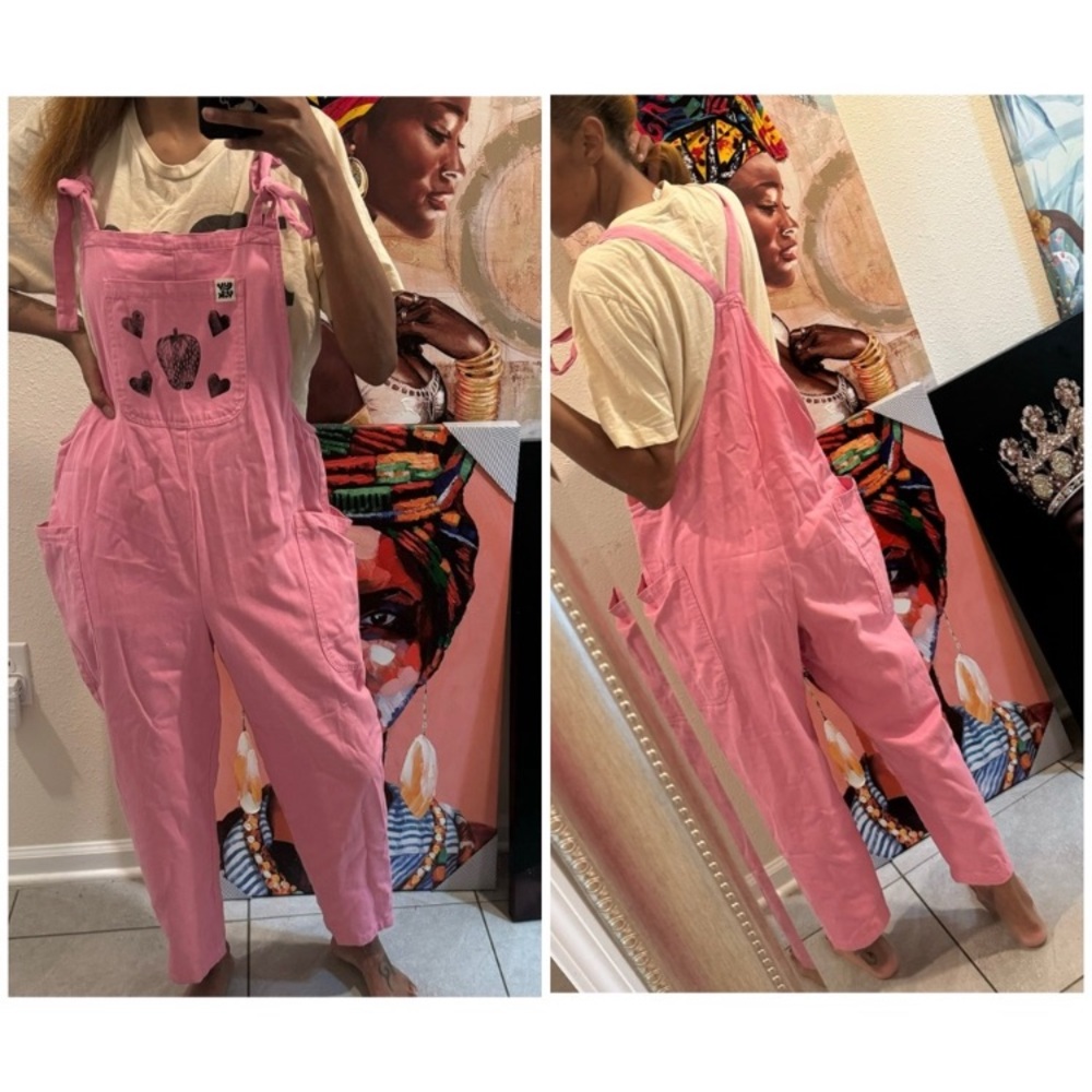 Lucy & Yak pink overalls